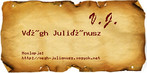 Végh Juliánusz névjegykártya