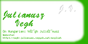 julianusz vegh business card